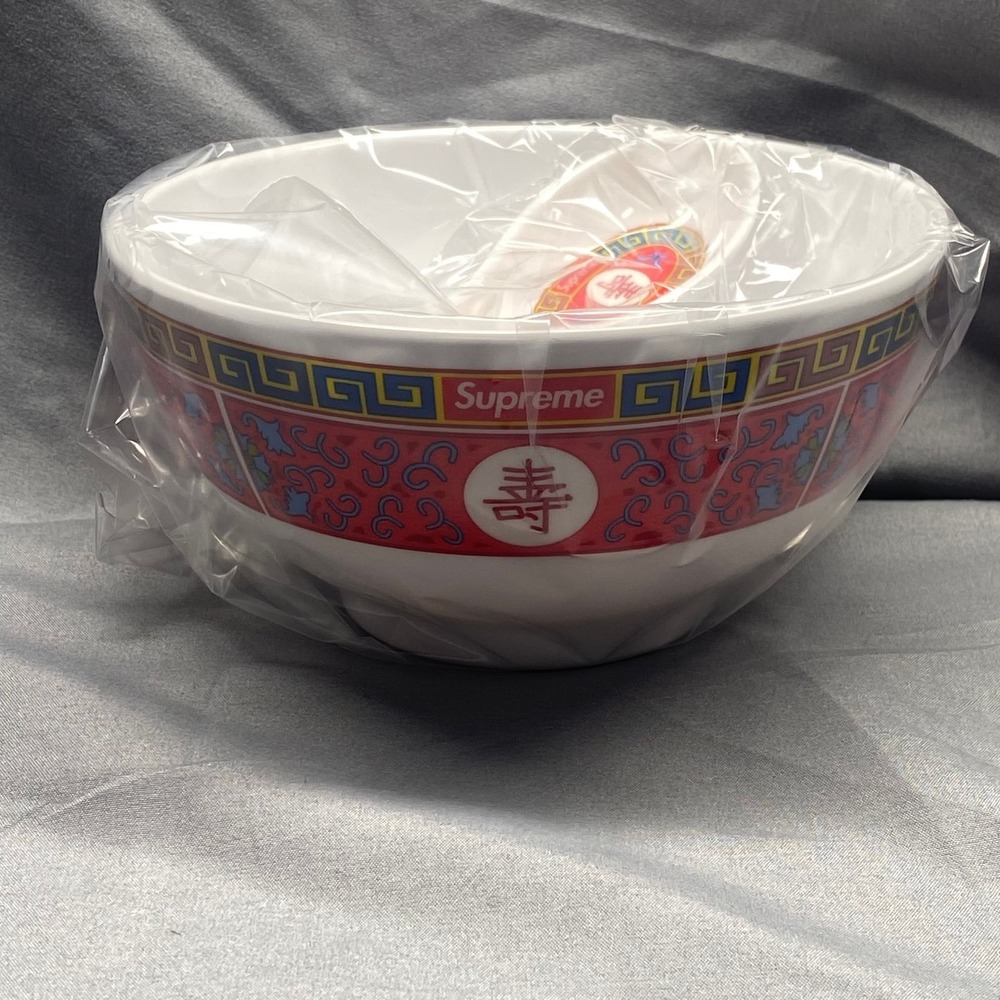 Supreme FW16 Longevity‎ Soup Set White Melamine Bowl Spoon Streetwear Hype NYC